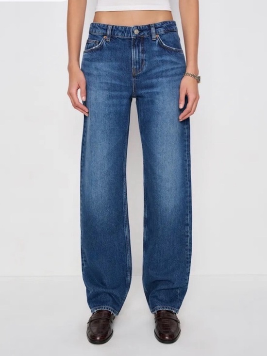Reformation Denim - Reformation Charlee Low Rise Straight Leg Jeans Maggiore Blue Women Size 29